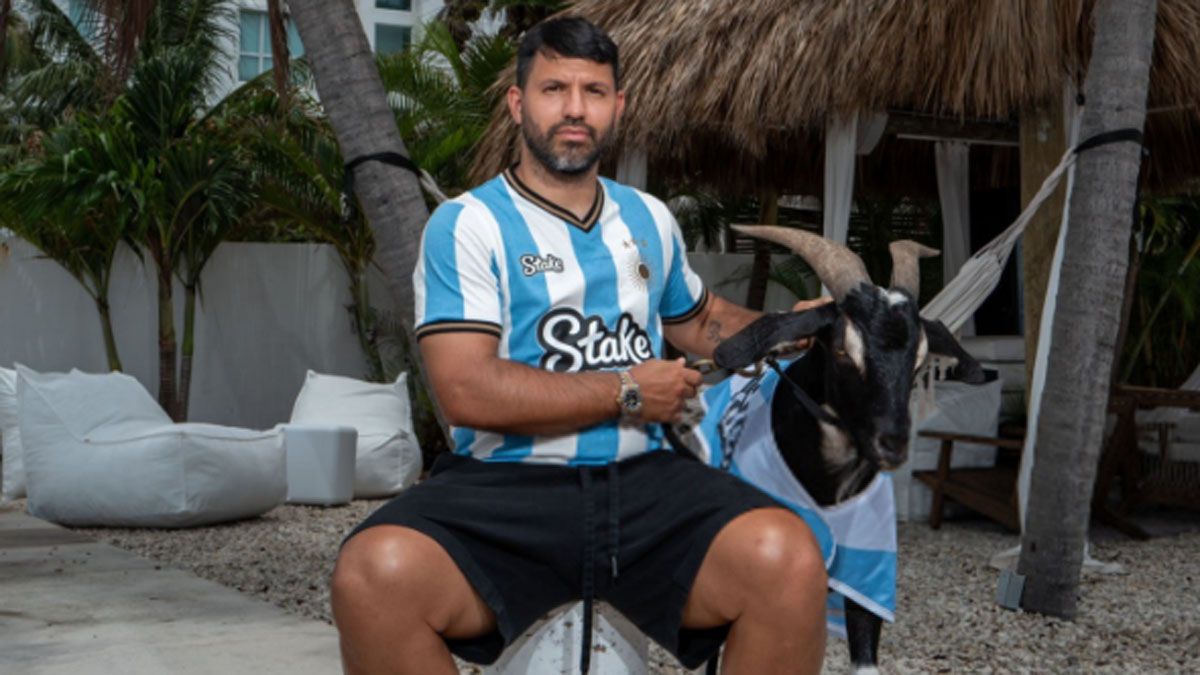 Agüero hizo un comercial para una agencia de apuestas.