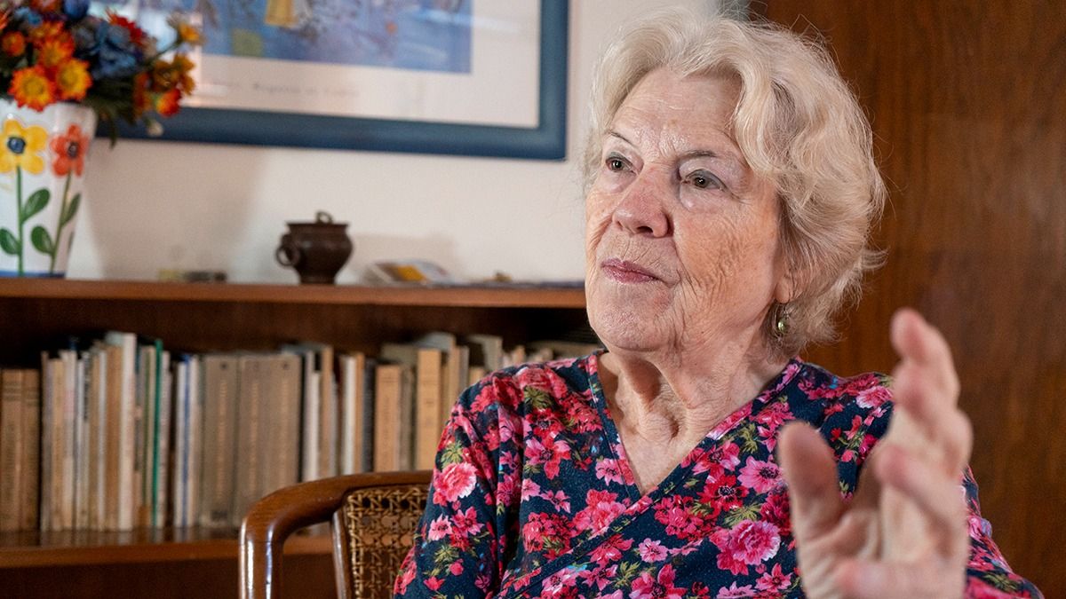 La docente y escritora Teresita Saguí en La docente y escritora Teresita Saguí en