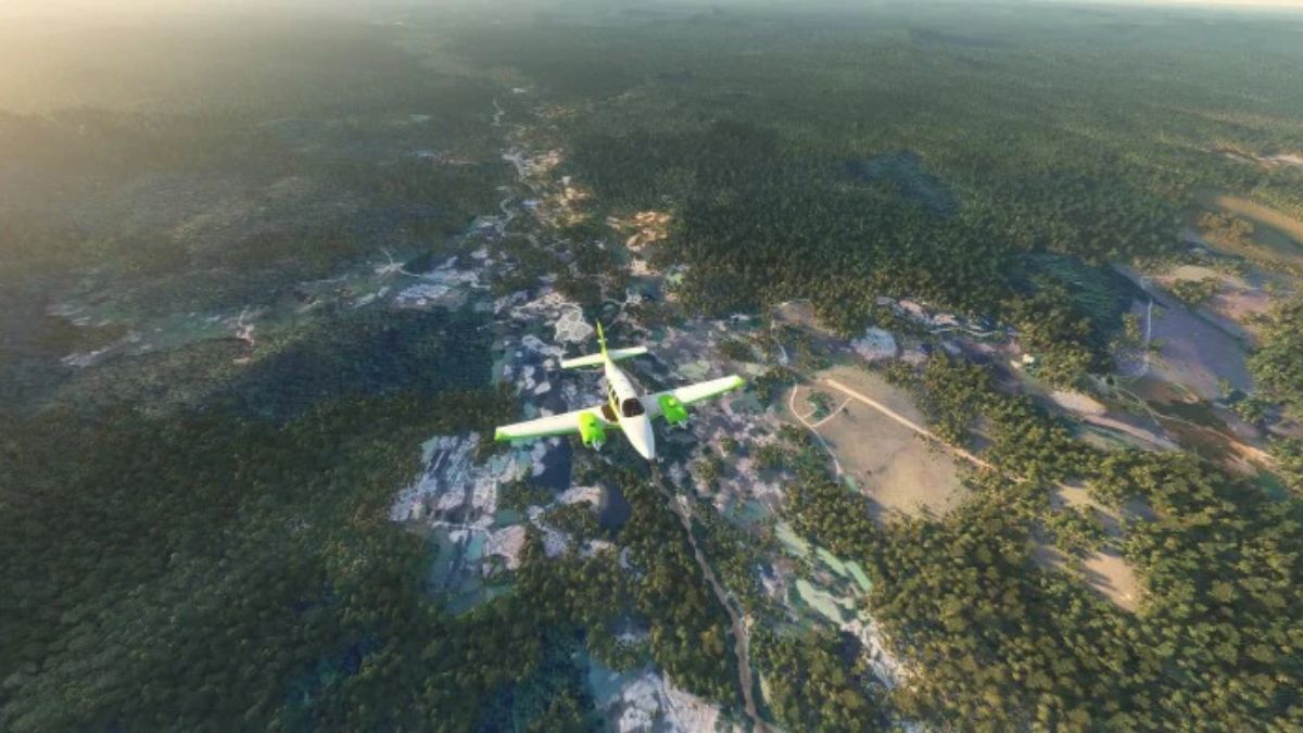 Captura de pantalla del juego Flying Guardians, creado por Greenpeace, en el que los jugadores pueden ayudar a identificar pistas de aterrizaje clandestinas en la Amazonía (Imagen: © Greenpeace Brasil) Captura de pantalla del juego Flying Guardians, creado por Greenpeace, en el que los jugadores pueden ayudar a identificar pistas de aterrizaje clandestinas en la Amazonía (Imagen: © Greenpeace Brasil)