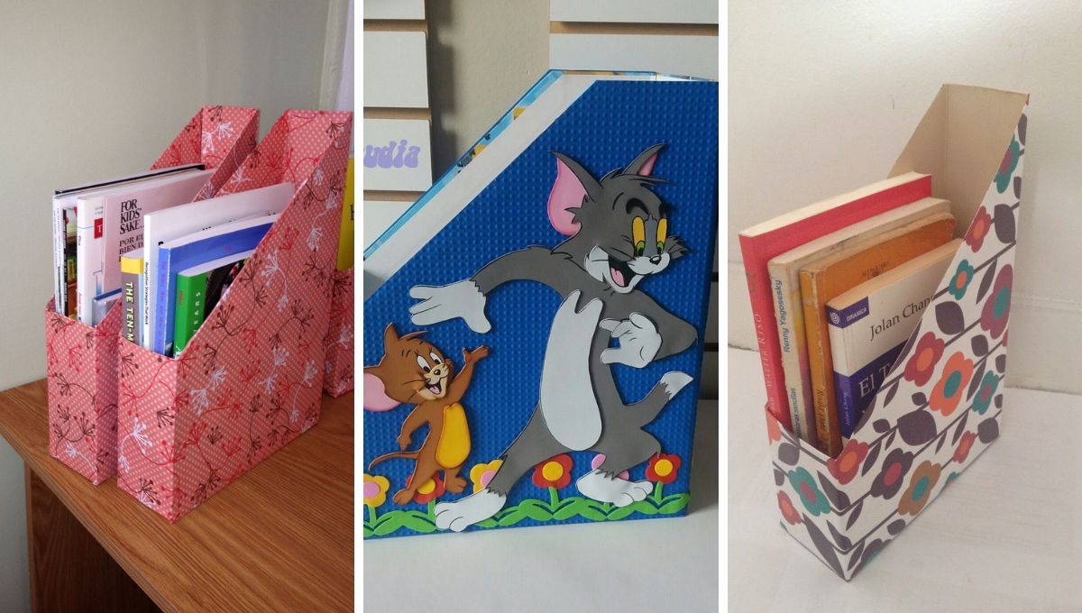 Cajas de cereales convertidas en organizadores. Cajas de cereales convertidas en organizadores. 