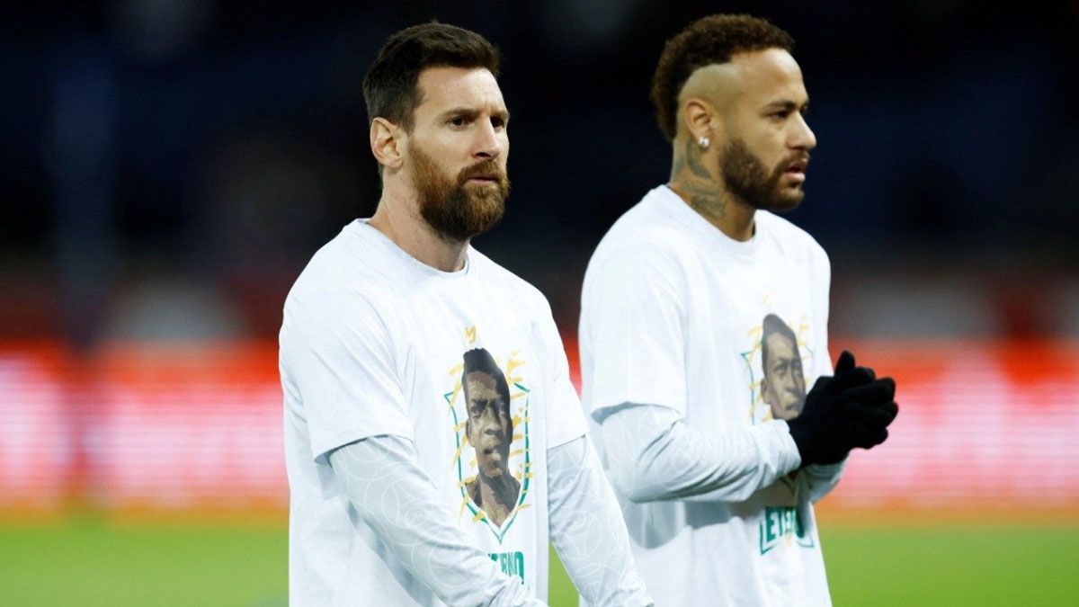 Lionel Messi y Neymar juntos en el PSG y en el homenaje a Pelé