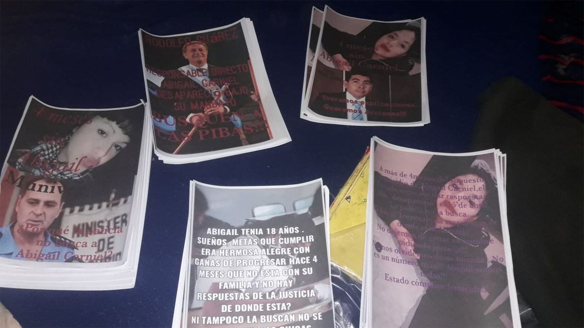 Los familiares de Abigail Carniel han realizado varias manifestaciones.