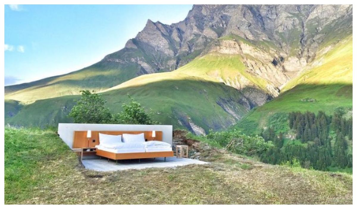 Al aire libre. Cómo es el hotel sin techo ni paredes que no tiene lugar hasta el 2023.