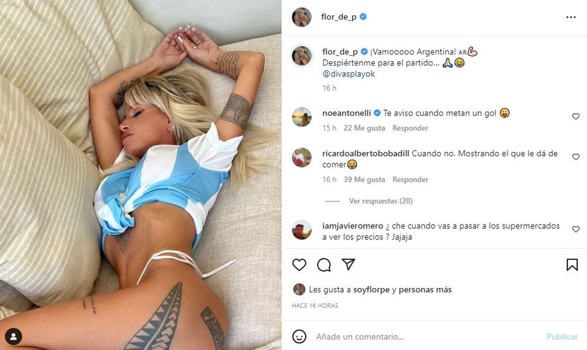 El posteo de Florencia Peña en Instagram.