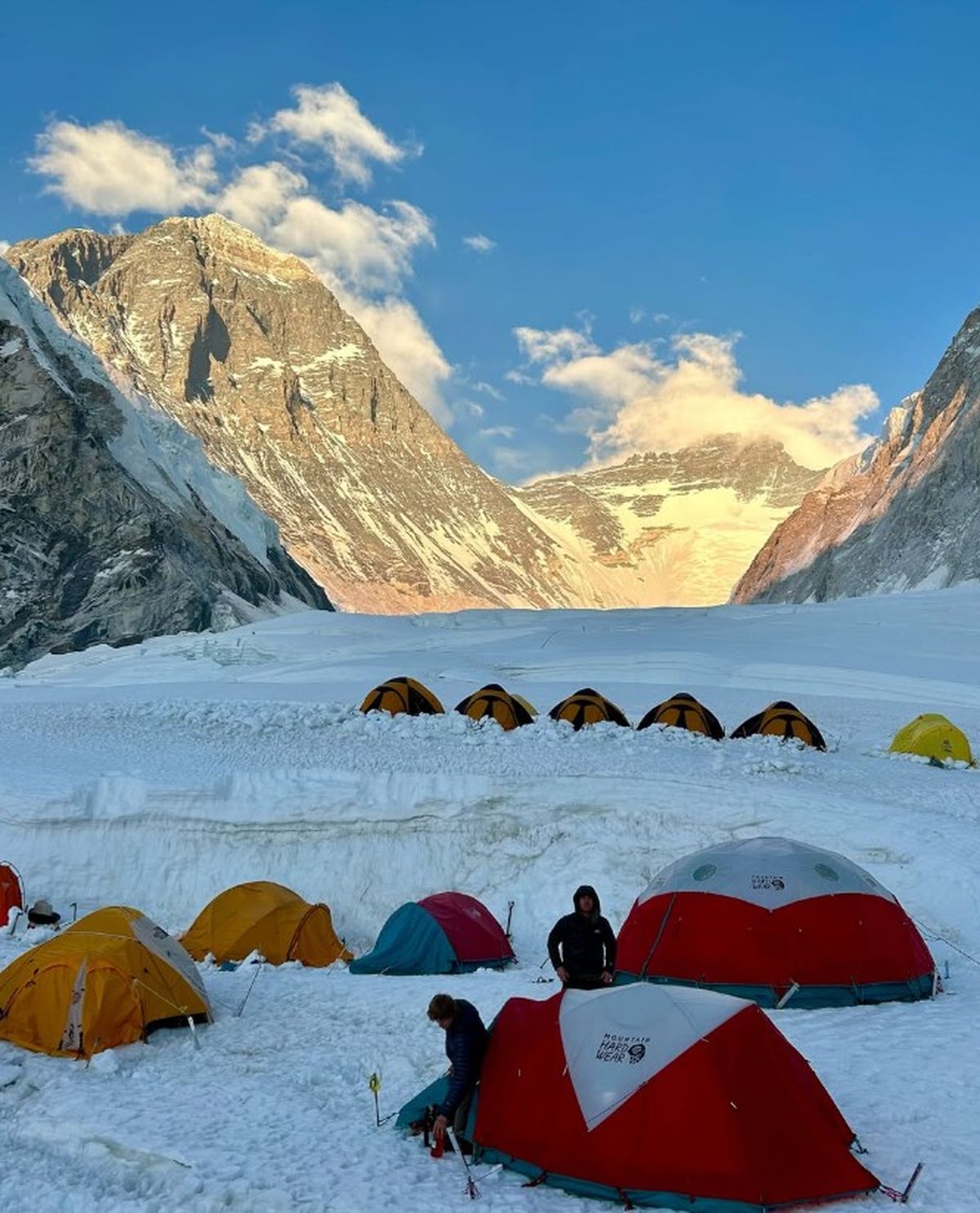 Uno de los campamentos en el Everest en los que estuvo el mendocino Beiza. Uno de los campamentos en el Everest en los que estuvo el mendocino Beiza.