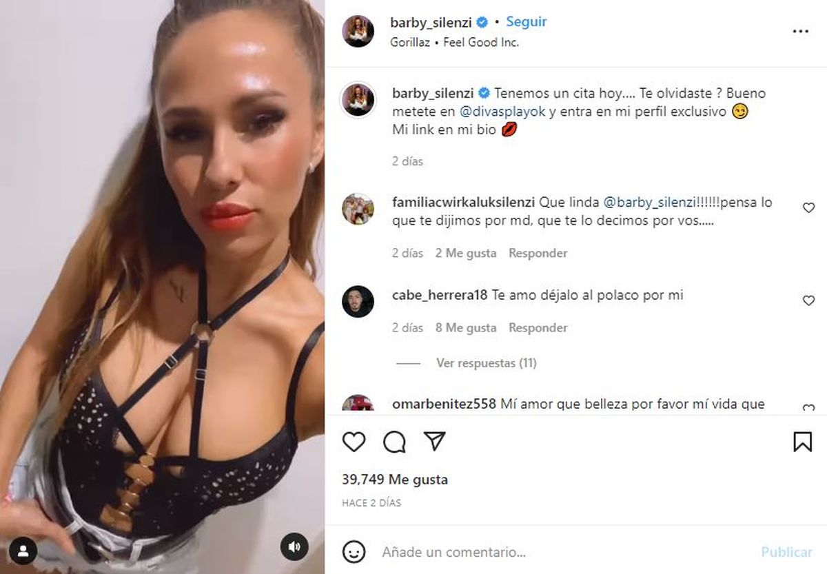 La bailarina acompañó el video con un sugerente posteo en Instagram.