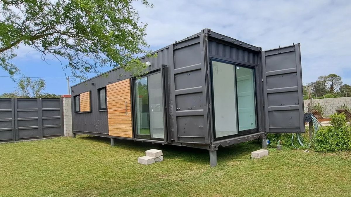 La casa container que se vende por Mercado Libre a 30.000 dólares. La casa container que se vende por Mercado Libre a 30.000 dólares.