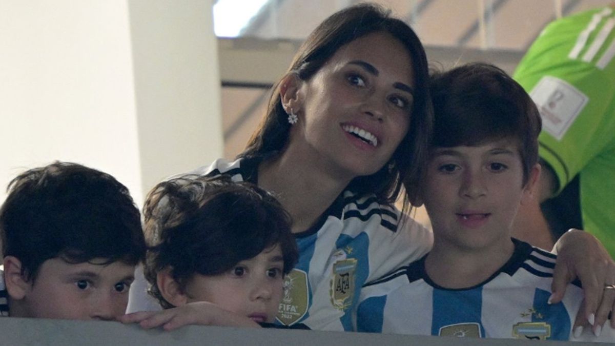 Antonela Roccuzzo, sus hijos y toda la familia Messi, infaltables en el Monumental