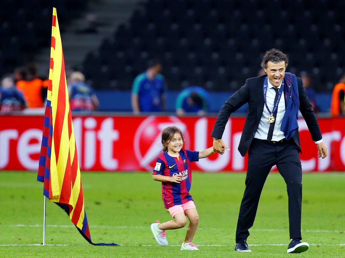 Luis Enrique junto a su hija
