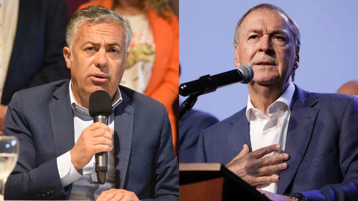 El radical Alfredo Cornejo, ex&nbsp; gobernador de Mendoza, y el peronista gobernador de Córdoba, Juan Schiaretti.&nbsp;