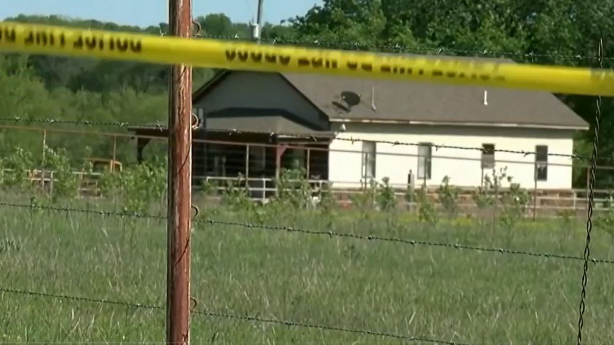 El rancho situado en Oklahoma, donde fueron encontrados los siete cadáveres