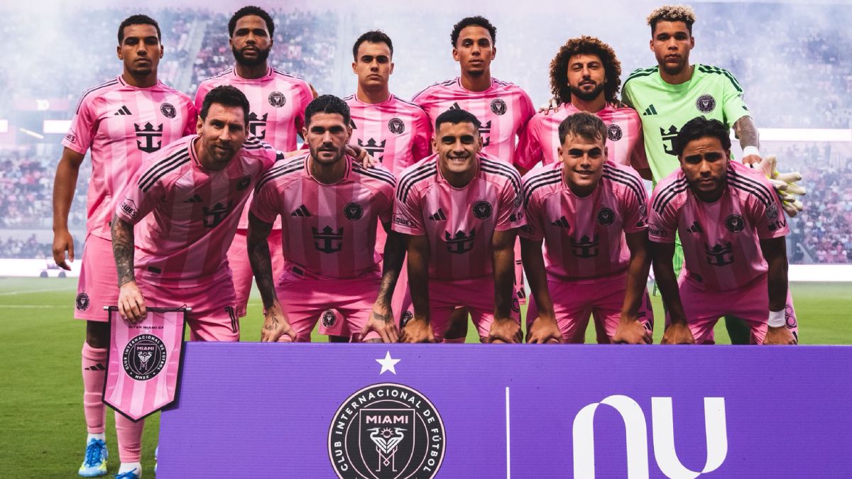 Formaci&oacute;n inicial del Inter Miami, capitaneado por Lionel Messi, que empat&oacute; con New York Red Bull en el NU Stadium.