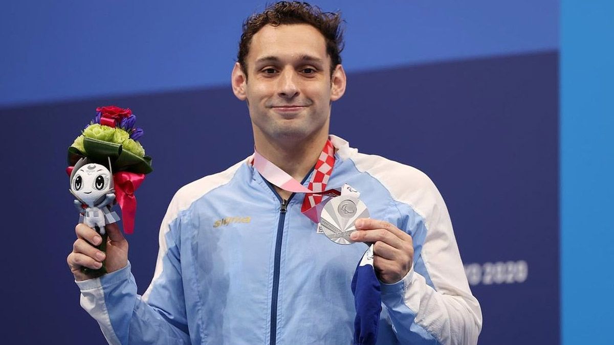 Pipo Carlomagno fue plata en los 100 metros espalda