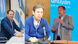 Roberto Righi, intendente de Lavalle, Emir Félix de San Rafael y Martín Aveiro, de Tunuyán. Los tres intendentes estuvieron ausentes en el acto organizado por la senadora nacional y presidenta del PJ mendocino, Anabel Fernández Sagasti