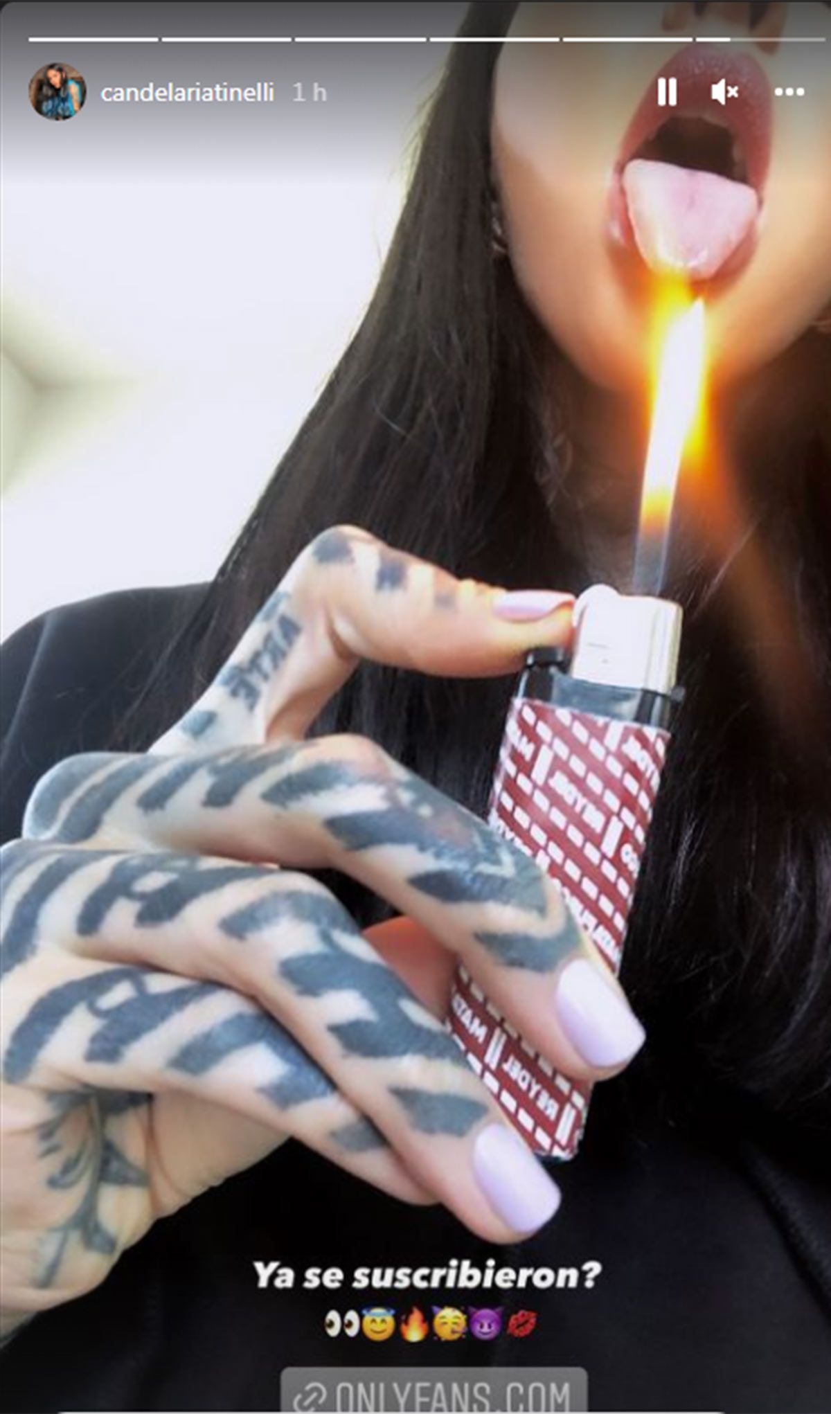 La particular foto de Candelaria Tinelli en Only Fans. Un fuego. 