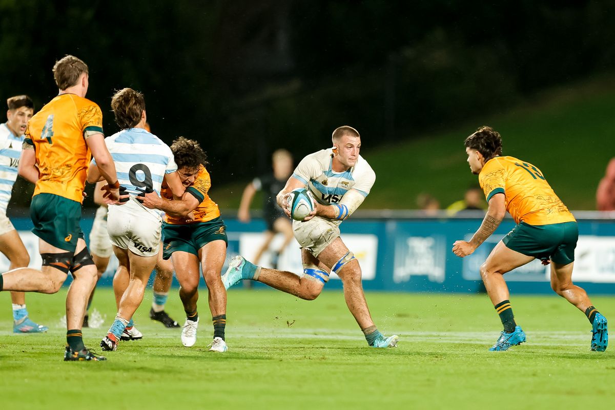 Juan Pedro Bernasconi marcó uno de los tries de Los Pumitas en el inicio del Rugby Championship M20. Juan Pedro Bernasconi marcó uno de los tries de Los Pumitas en el inicio del Rugby Championship M20.