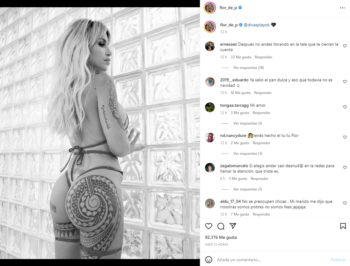 El picante posteo de Flor Peña que la dejó al borde de la censura en Instagram.