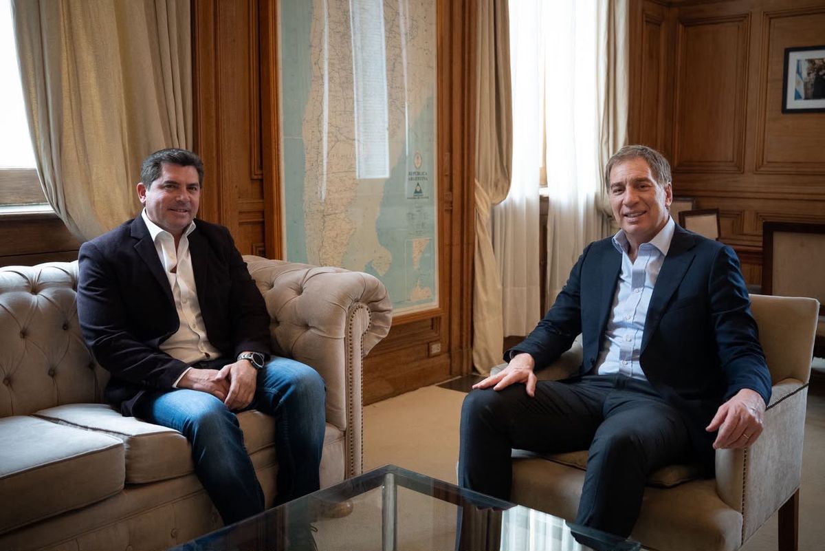 El gobernador de San Juan, Marcelo Orrego, y el jefe de Gabinete, Diego Santilli.