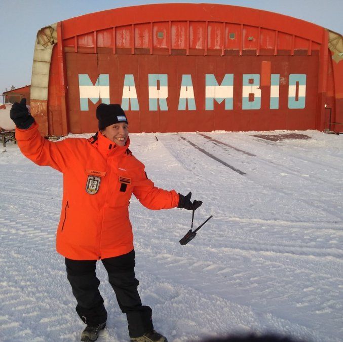 Mariana Castro, la única suboficial mendocina en la base Marambio