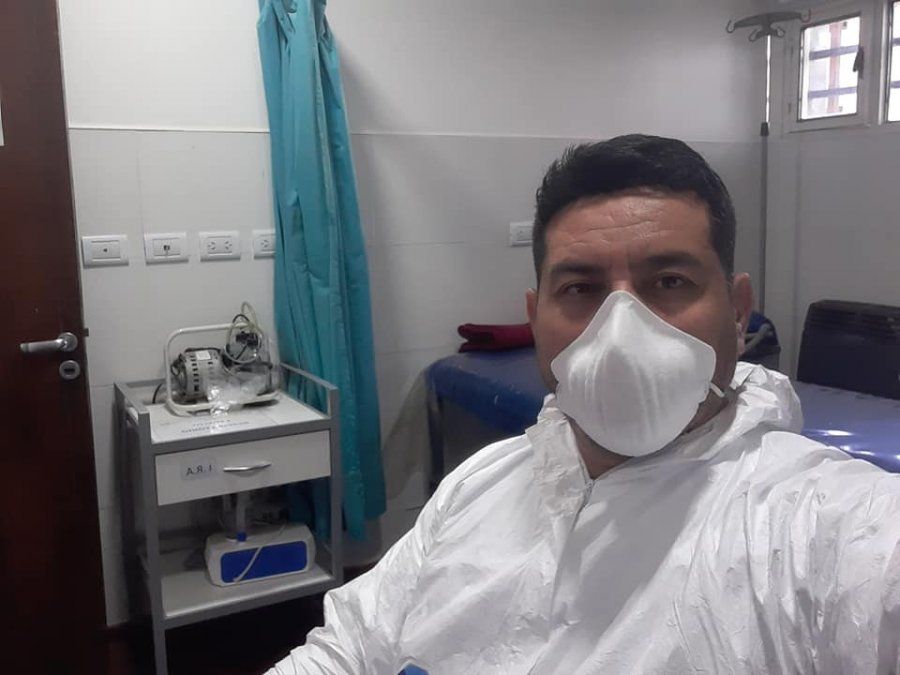 Cristián Olguín, es parte de un grupo de 80 enfermeros mendocinos que colaboran con la provincia de Jujuy.