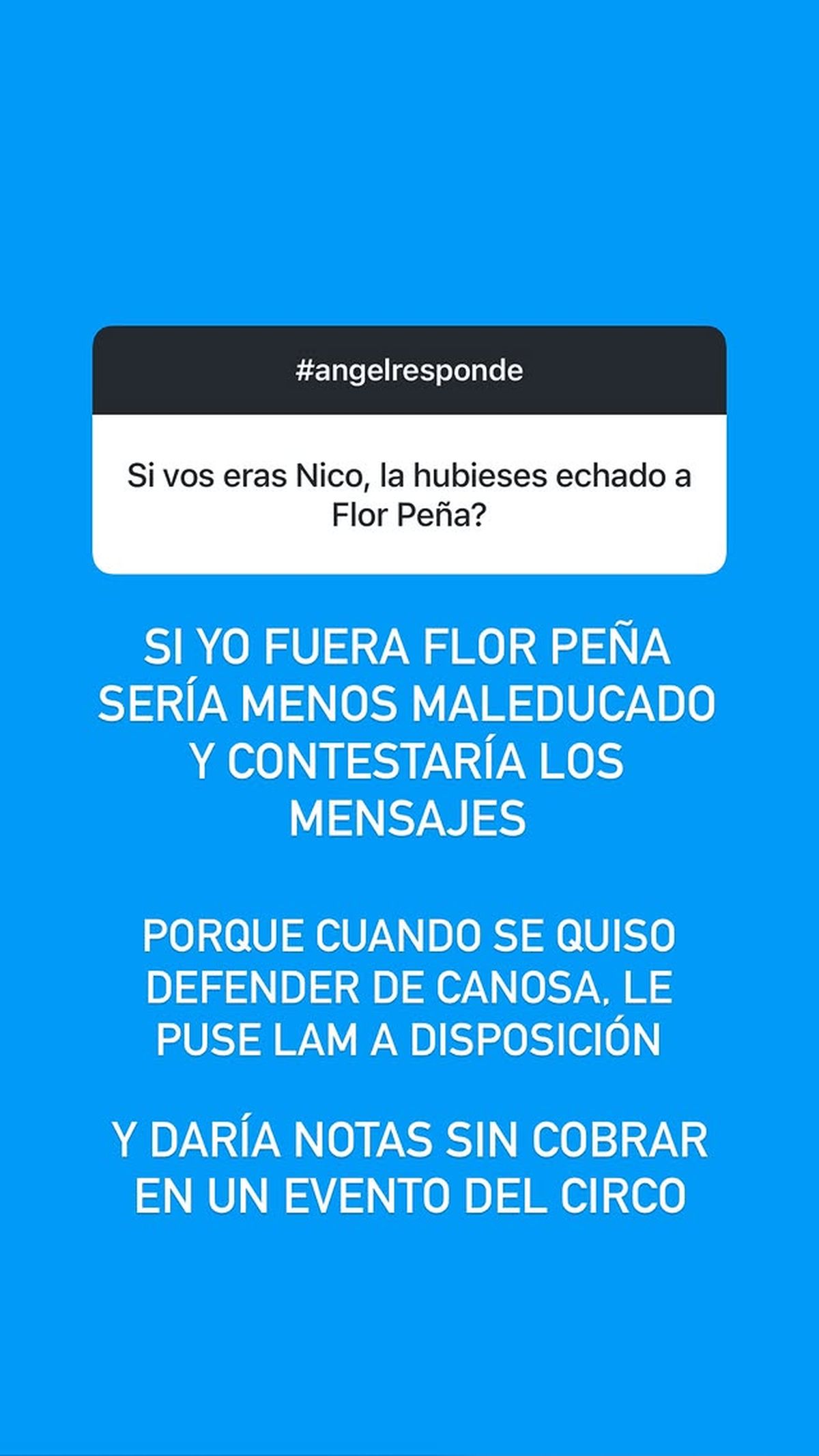 Ángel de Brito hundió a Florencia Peña. Ángel de Brito hundió a Florencia Peña.