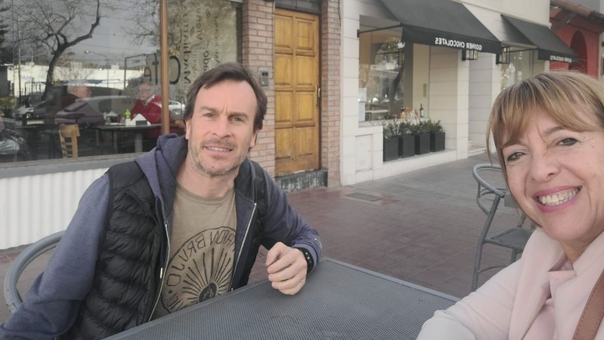 Lisandro Nieri y Patricia Giménez en su desayuno de trabajo.&nbsp;