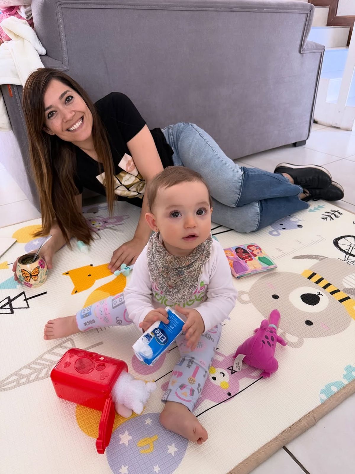 Gisela Campos con Guillermina, su hija que el 28 de octubre cumple 9 meses de vida.