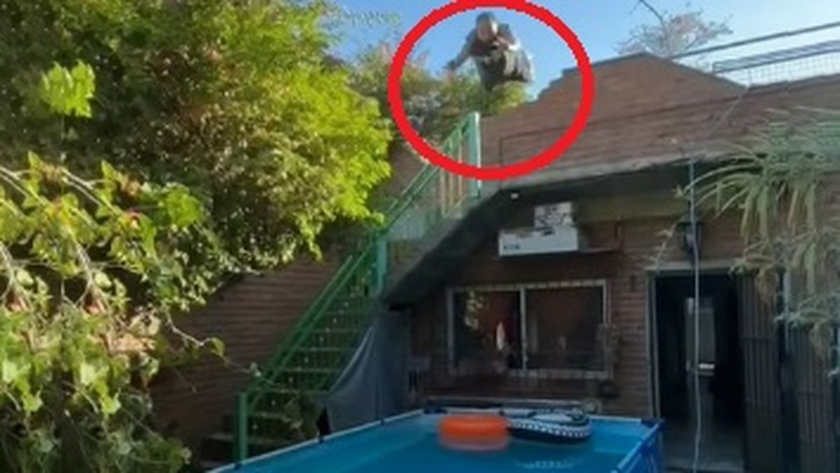 Peligroso salto que salió mal.&nbsp;