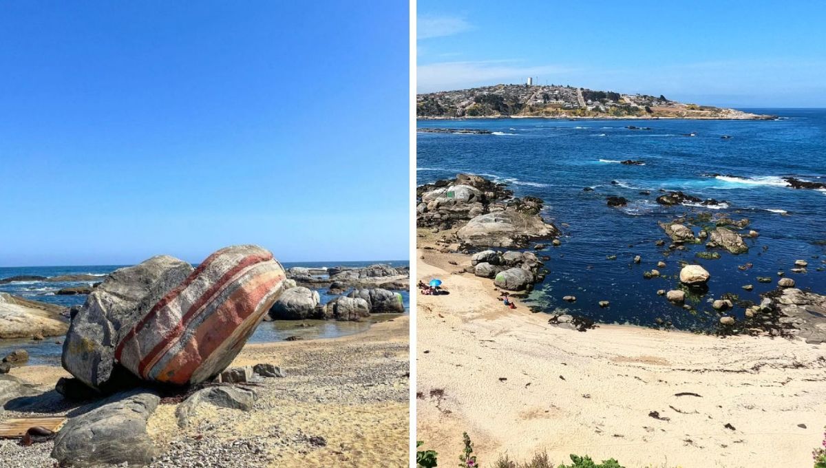 La playa que queda muy cerca de Reñaca y está casi deshabitada