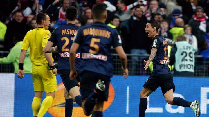 El PSG ganó la Copa de la Liga con goles de Pastore y Di María