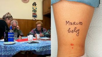 Video: les pidió a sus abuelos que escribieran su nombre en un papel y se los tatuó
