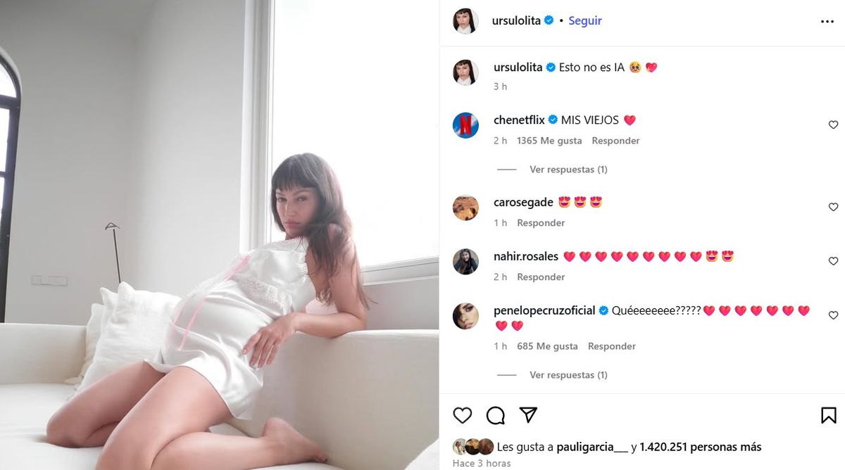 El posteo de Úrsula Corberó en su cuenta de Instagram. Foto: @ursulolita El posteo de Úrsula Corberó en su cuenta de Instagram. Foto: @ursulolita