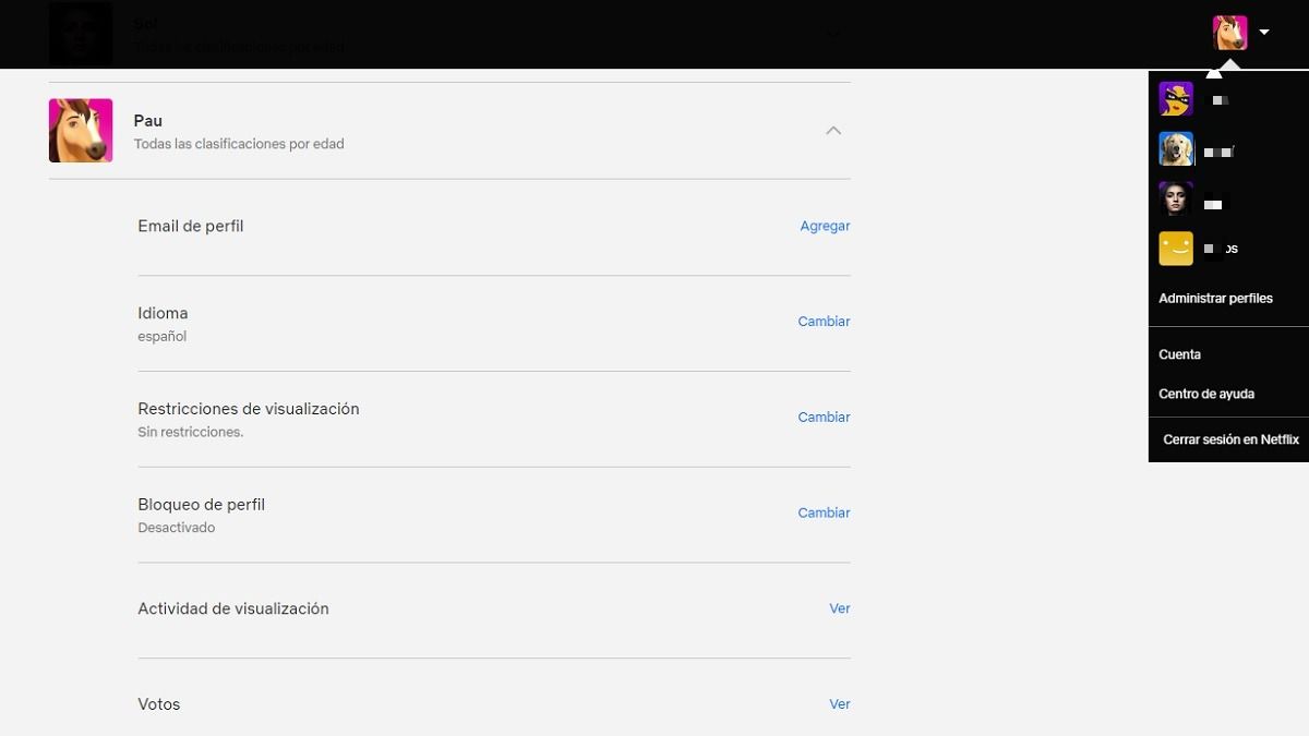 Pasos para saber qué series y películas se vieron con el perfil