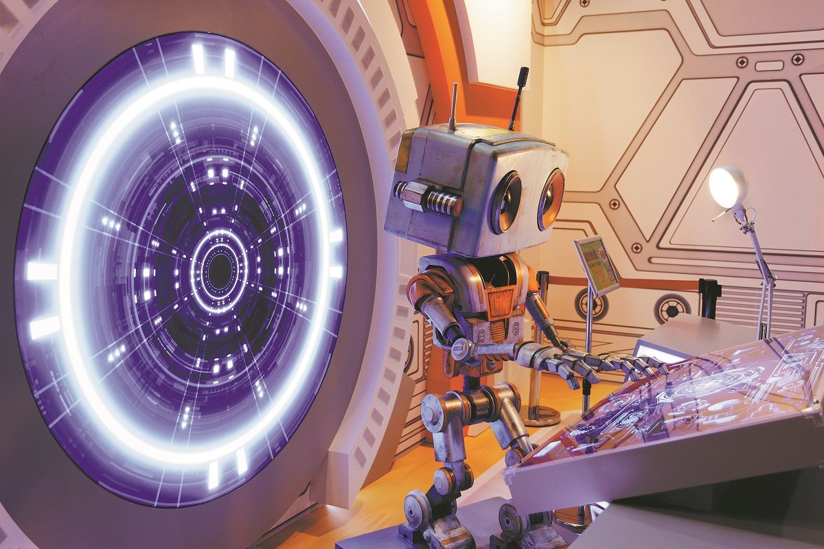 Un robot humanoide en una exhibición de ciencia ficción aeroespacial celebrada en junio en Beijing. JIN LIWANG / XINHUA