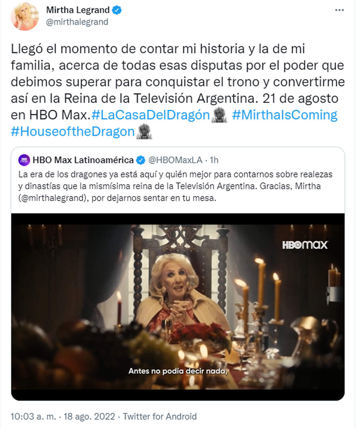 Mirtha Legrand reveló la verdad de su familia: ¡pertenece a la Casa ...