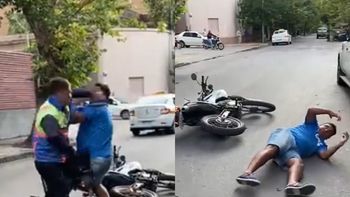 El agente de tránsito que noqueó al taxista se descargó en redes
