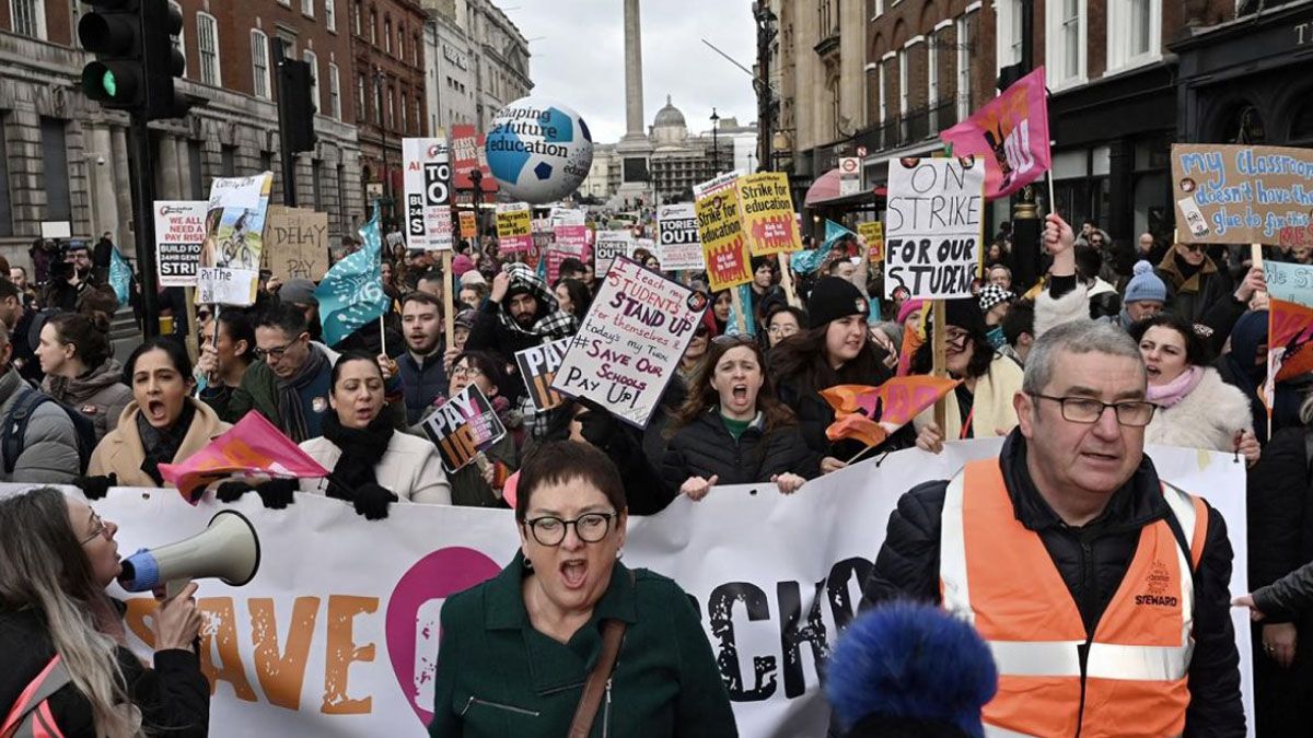 Gran Bretaña: casi medio millón de trabajadores británicos participaron en histórica huelga