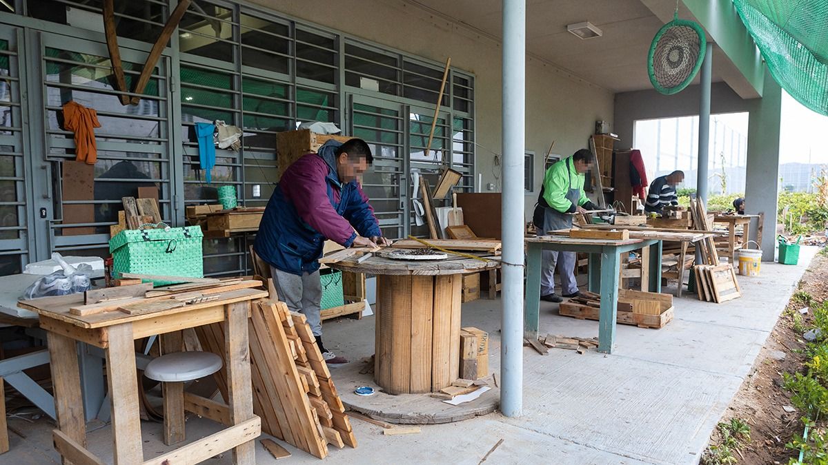 Luego incorporaron la reutilización de los palets de las bodegas que están deteriorados y ellos los trabajan con carpintería. Luego incorporaron la reutilización de los palets de las bodegas que están deteriorados y ellos los trabajan con carpintería.