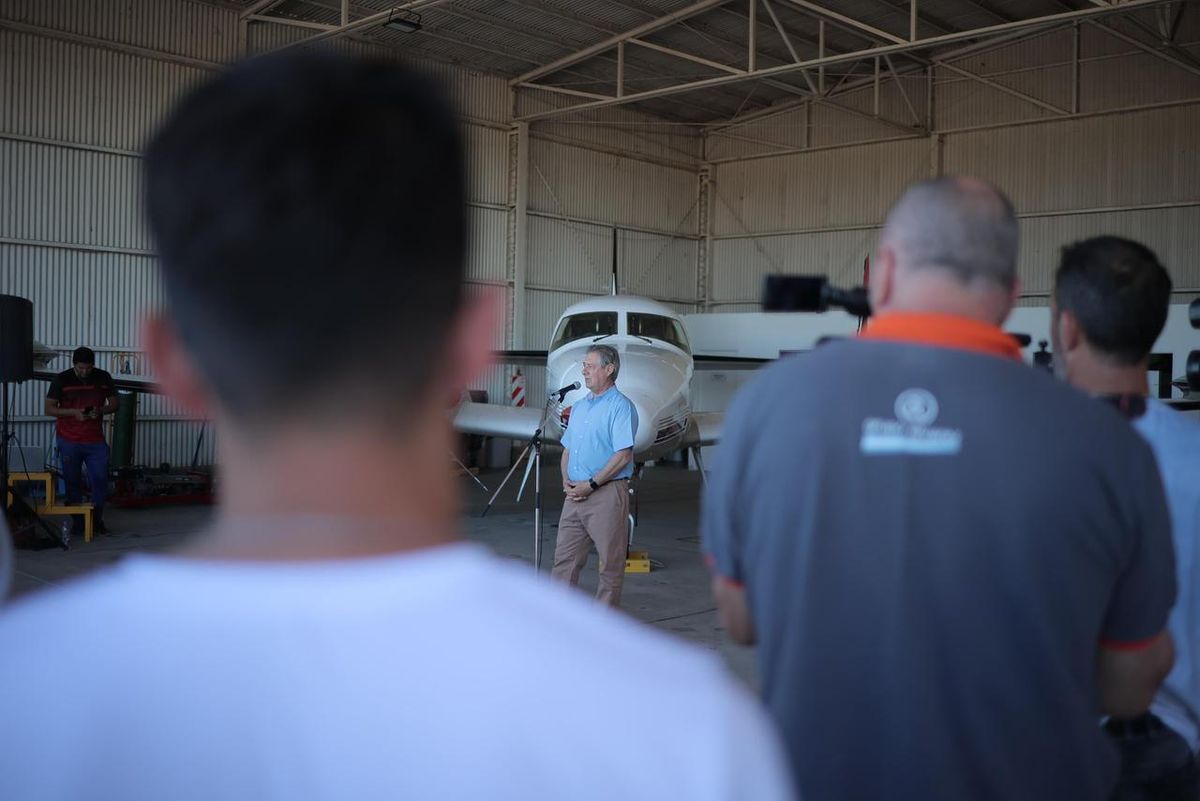 El intendente de San Rafael, Omar Félix, durante el lanzamiento de la nueva temporada de lucha antigranizo. El intendente de San Rafael, Omar Félix, durante el lanzamiento de la nueva temporada de lucha antigranizo.