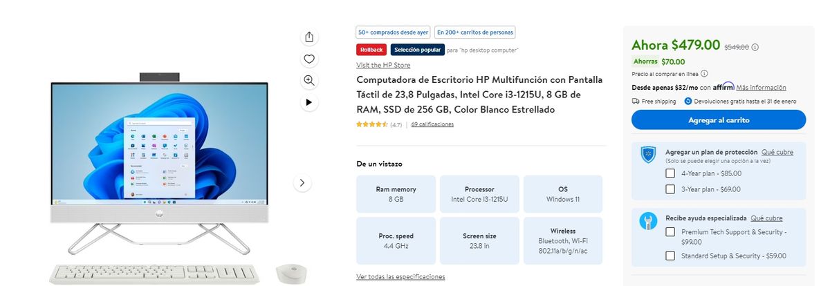 Aprovecha los descuentos de la web. Imagen de walmart.com Aprovecha los descuentos de la web. Imagen de walmart.com