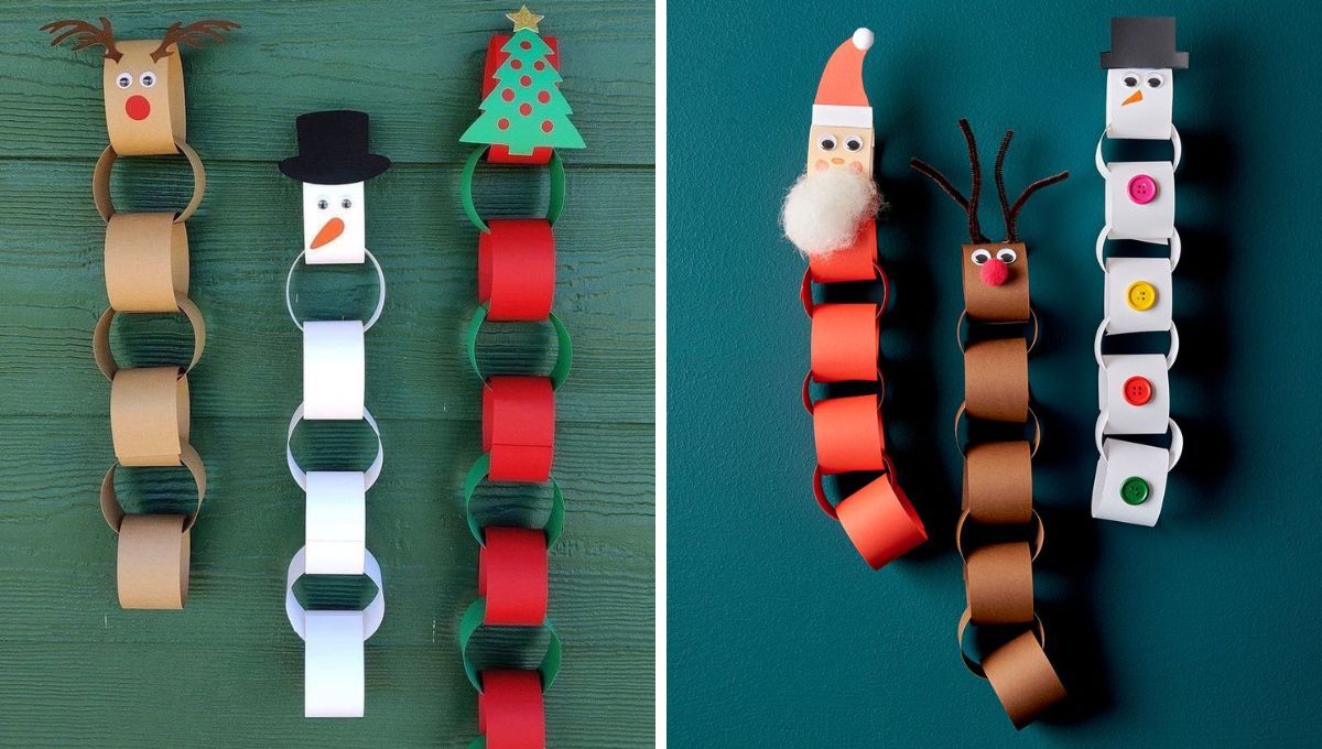 Los rollos y tubos de papel higiénico pueden convertirse en una guirnalda navideña. Los rollos y tubos de papel higiénico pueden convertirse en una guirnalda navideña. 