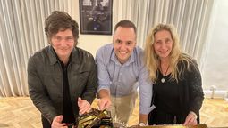 Javier Milei, Manuel Adorni y Karina Milei.