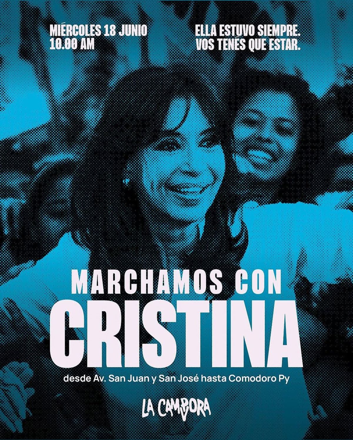 La convocatoria para apoyar a Cristina Kirchner. La convocatoria para apoyar a Cristina Kirchner.