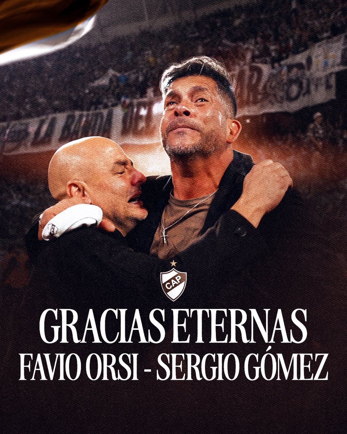 La imagen con la que Platense despidi&oacute; a Favio Orsi y Sergio G&oacute;mez.