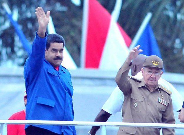 Raúl Castro y Nicolás Maduro presidieron el desfile del 1° de mayo en La Habana