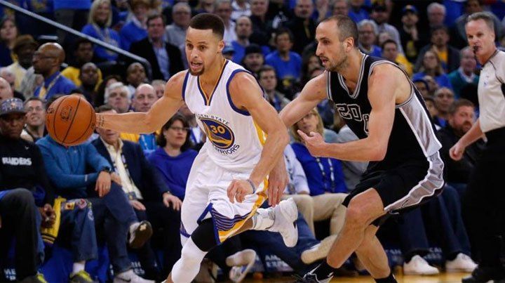Ginóbili no pudo con el gran Curry