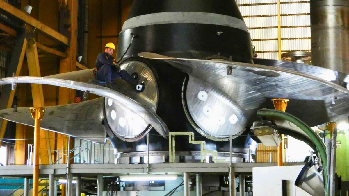 Una turbina fabricada por IMPSA.