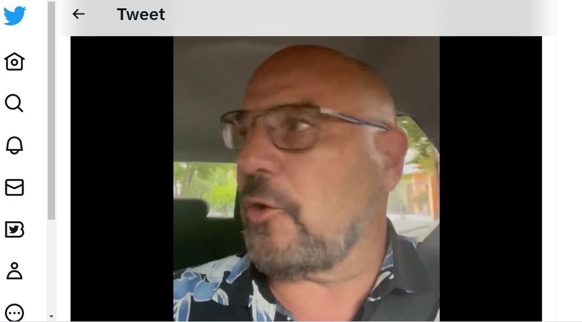 Los 1'18'' de furia que subió Laricchia a su cuenta, @elangelGmendo.