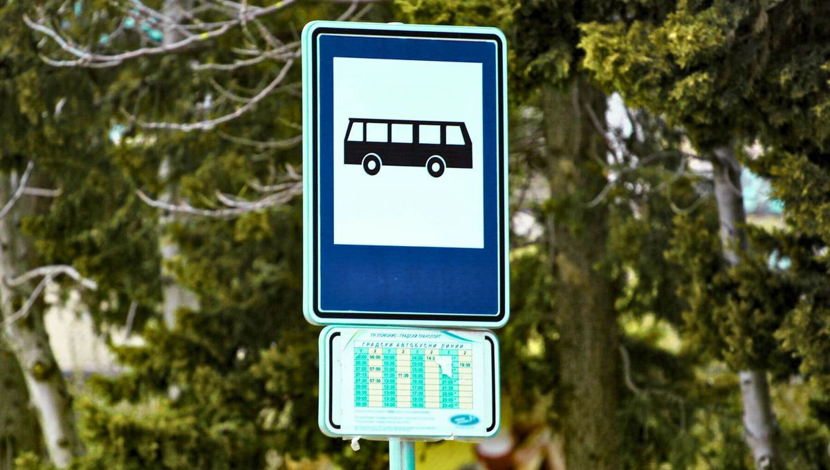 Señal de tránsito S-19: parada de micro Señal de tránsito S-19: parada de micro