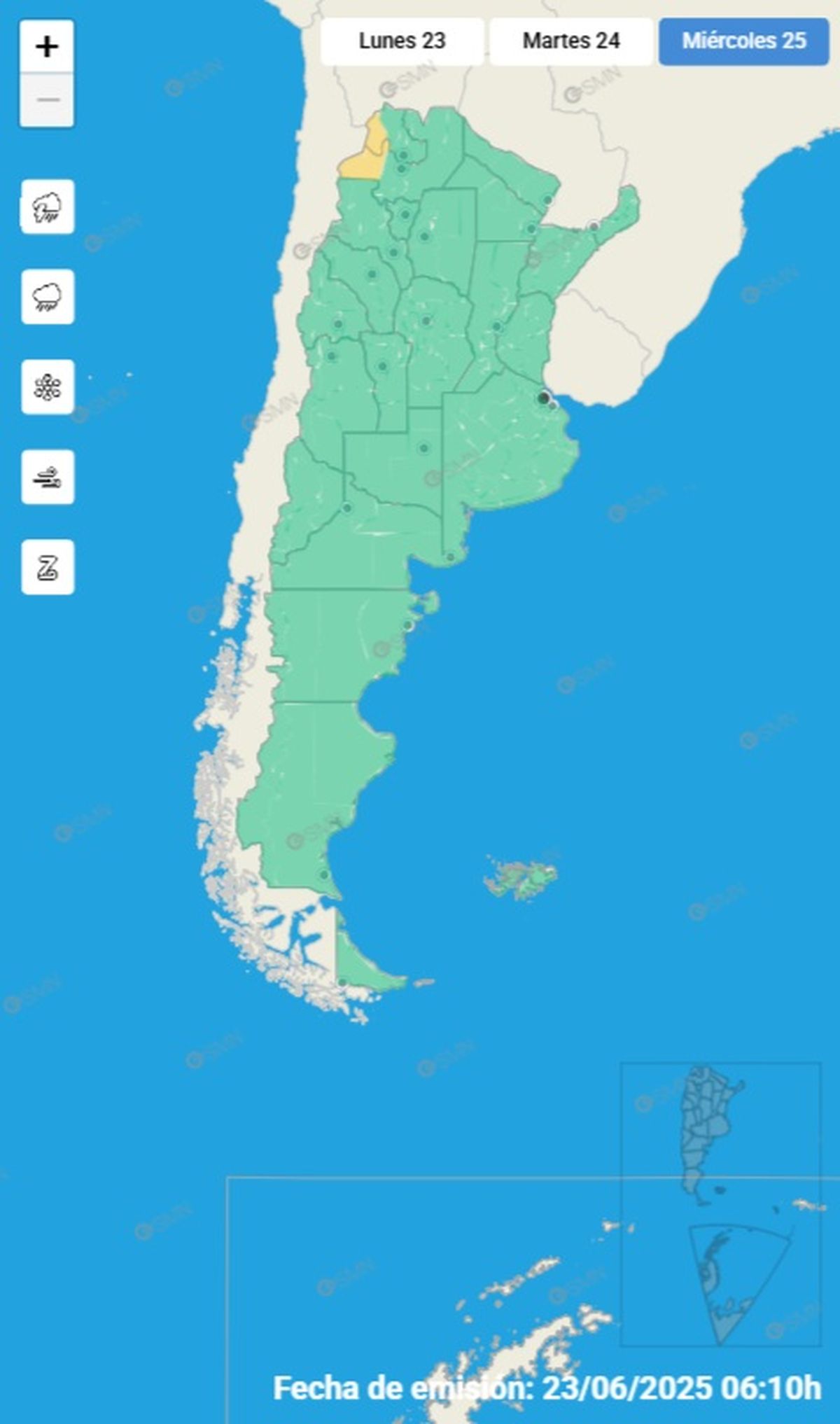 Estas son las provincias afectadas Estas son las provincias afectadas
